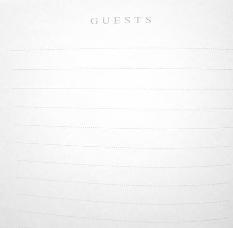 Ivory gold, heart initial guest book, classic, Vintage style Slim guest book and Set.