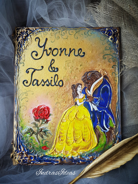 Fairytale popular movie wedding guest book, Quinceanera event guest book. All size books and set.