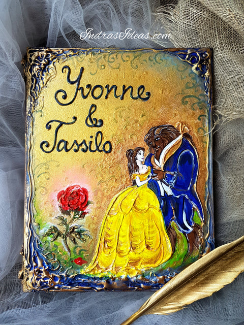 Fairytale popular movie wedding guest book, Quinceanera event guest book. All size books and set.