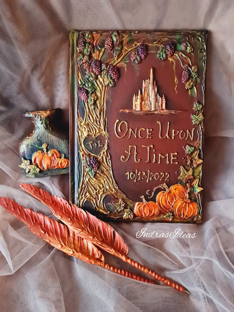 Autumn, fall wedding, guest book, Quiceañera event Guest Book and Set