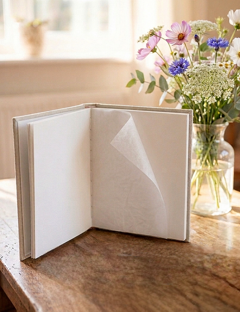 Personalized 3D Floral Photo Album with Name – Custom Embroidered Keepsake Book