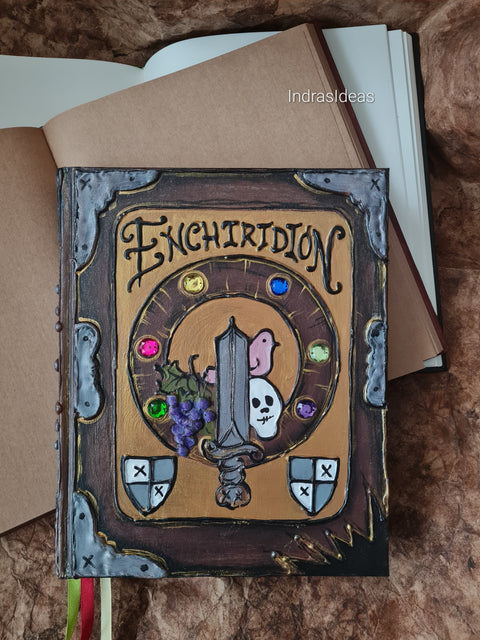 The Enchiridion Handbook Blank Book – 3D Sculpted Fantasy Journal