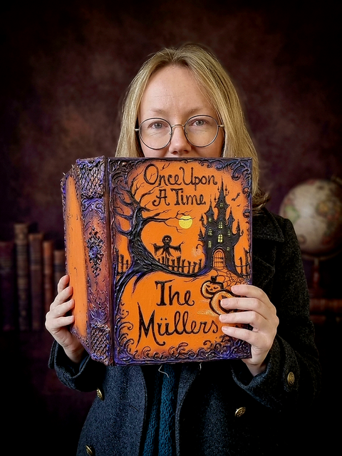 Halloween Wedding Guest Book, Spooky Gothic Memory Album, Witch Spell Book