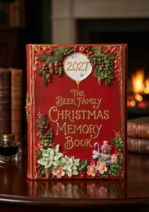 Personalized Christmas Memory Book – Custom Family Holiday Keepsake