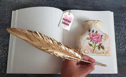 Rose themed Pen and Penholder Set