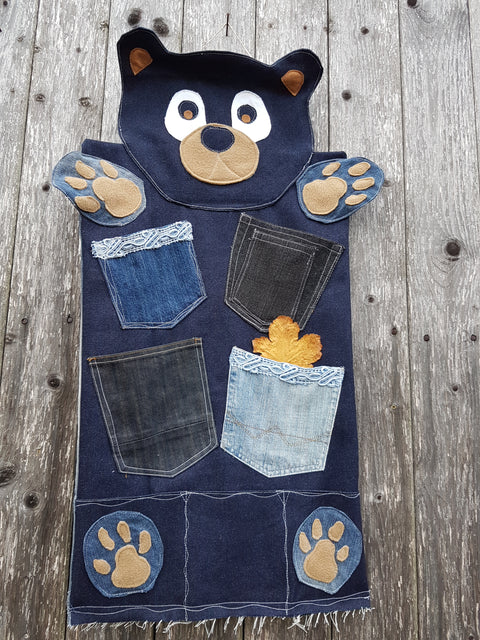 Denim Bear wall pocket organizer
