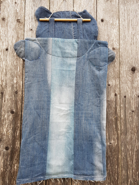 Denim Bear wall pocket organizer