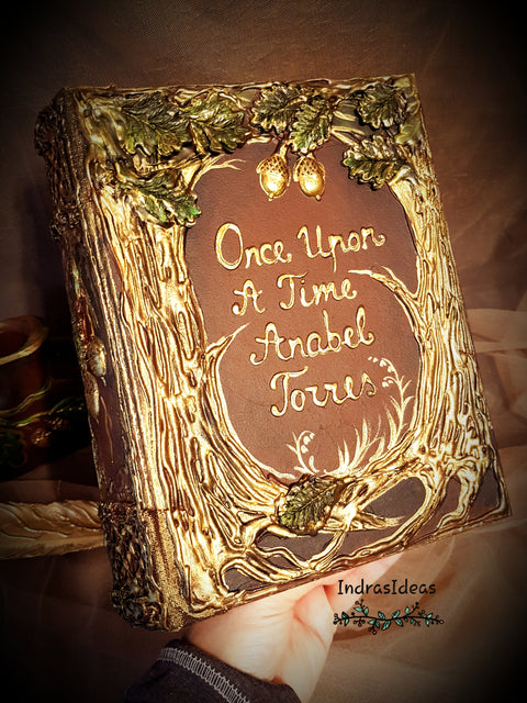 Rustic Golden tree Arch wedding guest book and set