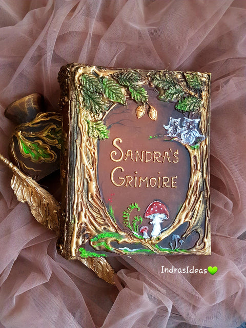 Forest wedding guestbook with mushroom, Medieval wedding guest book or set