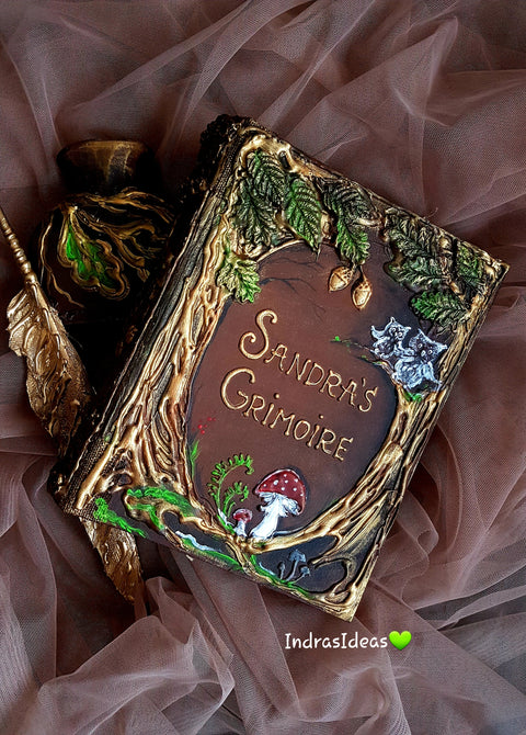 Forest diary, wedding guestbook, Grimoire, Medieval wedding guest book and set