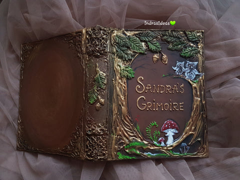 Forest wedding guestbook with mushroom, Medieval wedding guest book or set