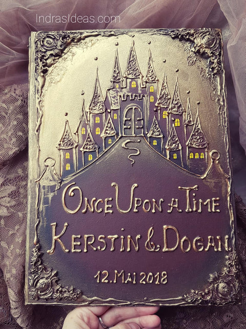 Fairy Tale Rustic Castle hill with Large covers Book and Set