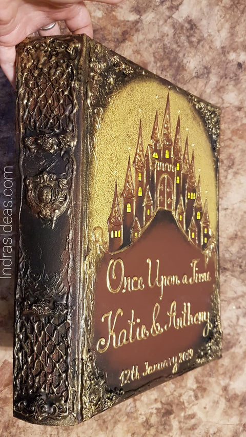 Fairy Tale Rustic Castle hill with Large covers Book and Set