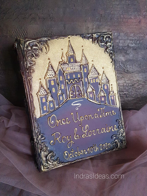 Fairy Tale Rustic Castle hill with Large covers Book and Set