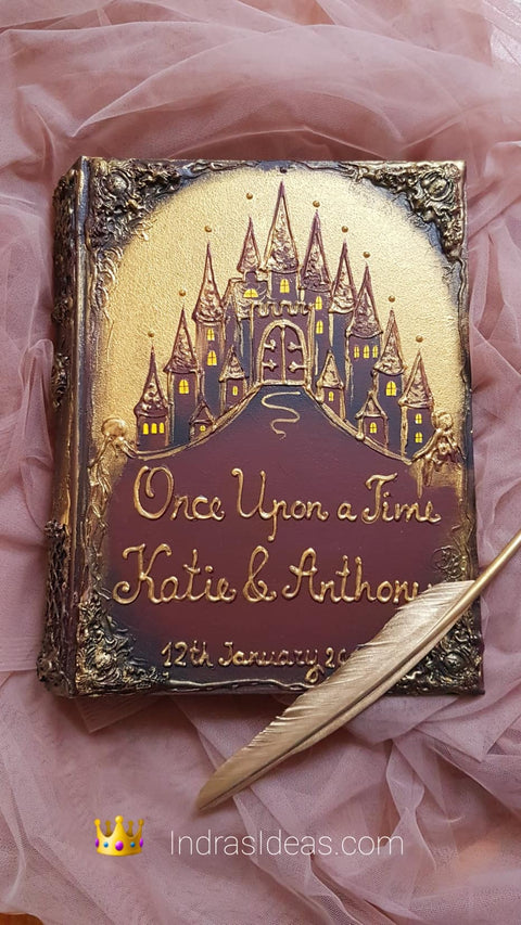 Fairy Tale Rustic Castle hill with Large covers Book and Set