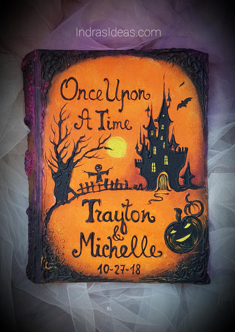 Halloween wedding Large guest Book.