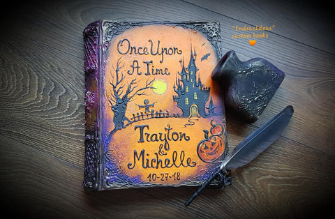Halloween wedding Large guest Book.