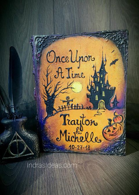 Halloween wedding Large guest Book.