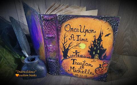 Halloween wedding Large guest Book.