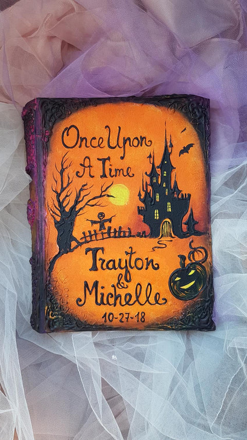 Halloween wedding Large guest Book.