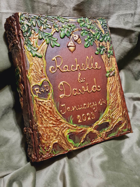 Enchanted forest Quince, sweet 16, Wedding guest book. Book and Set