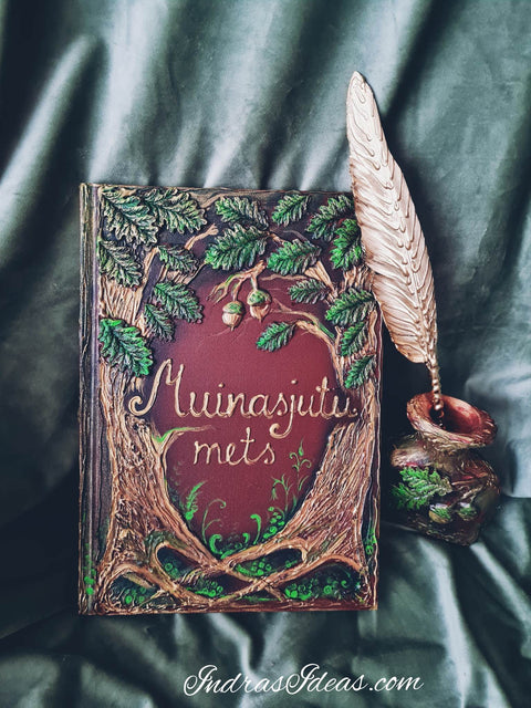 Enchanted forest Quince, sweet 16, Wedding guest book. Book and Set