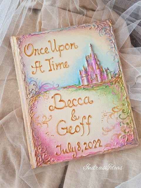 Fairytale castle on hill, All Sizes wedding guest Book and Set
