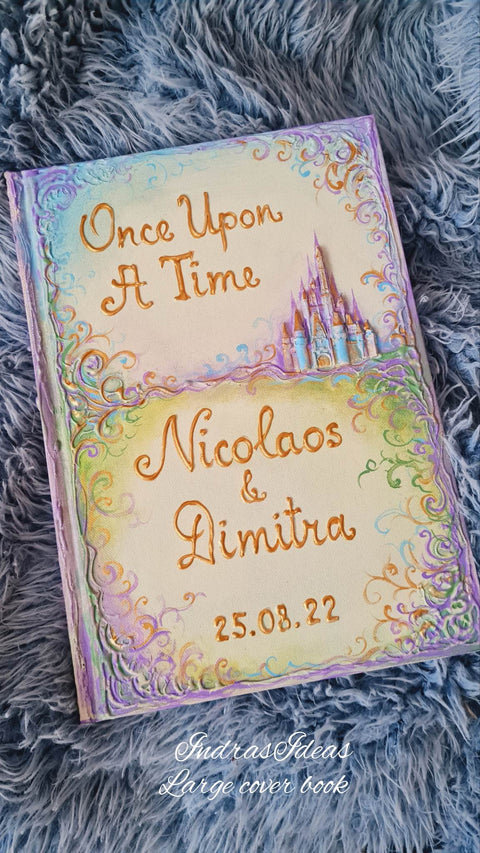 Fairytale castle on hill, All Sizes wedding guest Book and Set