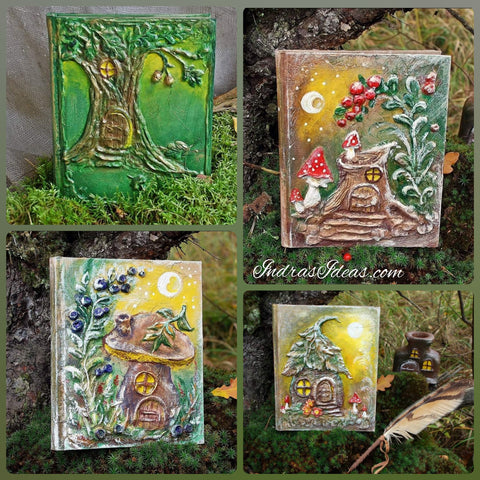 Forest diary, wedding guestbook, Grimoire, Medieval wedding guest book and set