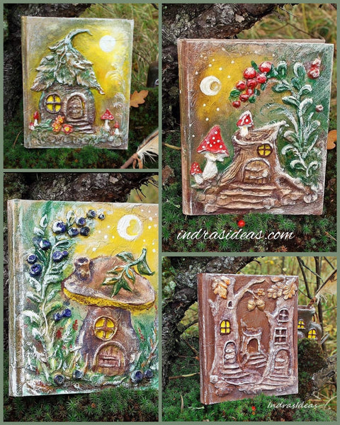 Forest diary, wedding guestbook, Grimoire, Medieval wedding guest book and set