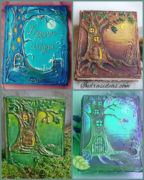 Forest diary, wedding guestbook, Grimoire, Medieval wedding guest book and set