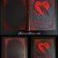 Black crow in red heart and bats. Black heart guest book. S book and set.