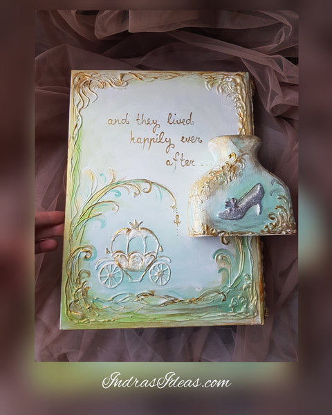 Cinderella's slipper wedding guest book. Fairy tale wedding guest Book and Set