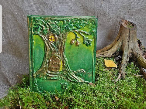 Forest diary, wedding guestbook, Grimoire, Medieval wedding guest book and set