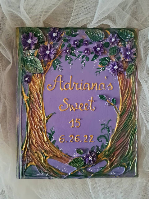 Sweet 15 purple guest book, All Sizes Book and Set.