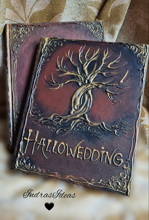 Hallowedding guestbook, tree of live, whomping willow tree guest book. S/L Books and sets