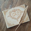 Custom 3D Baroque Wedding Guest Book, Personalized Vintage Monogram Keepsake