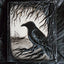 Personalized 3D Raven Wedding Guest Book | Gothic Woodland