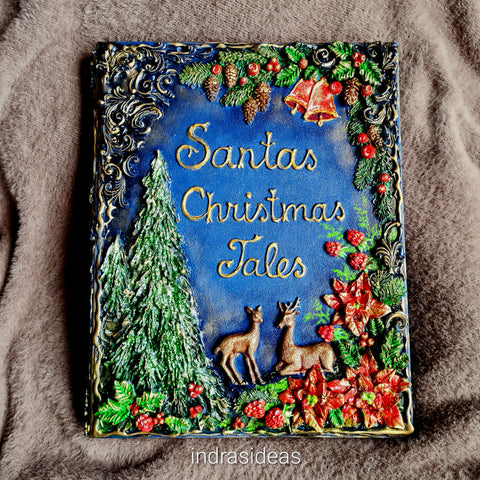 Personalized “Santa's Christmas Tales” 3D Embossed Keepsake Book & Christmas Memory Album