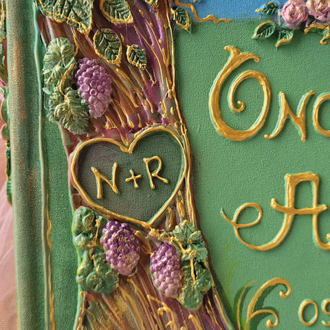 Personalized Photo Album & Fairytale Wedding Guest Book – Once Upon A Time Castle Memory Book