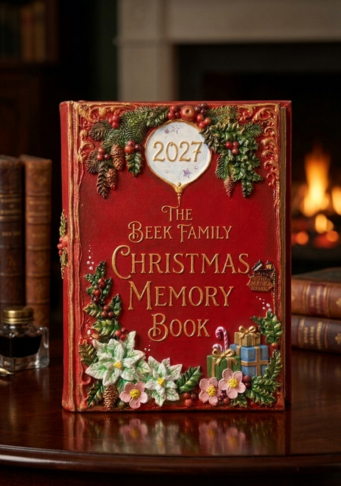 Personalized Christmas Memory Book – Custom Family Holiday Keepsake