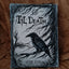 A gothic-style hardcover  handmade journal or notebook with a 3D raven illustration and the text 'Til Death' on the cover