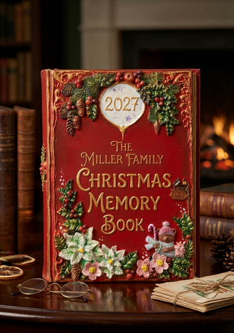 Personalized Christmas Memory Book – Custom Family Holiday Keepsake