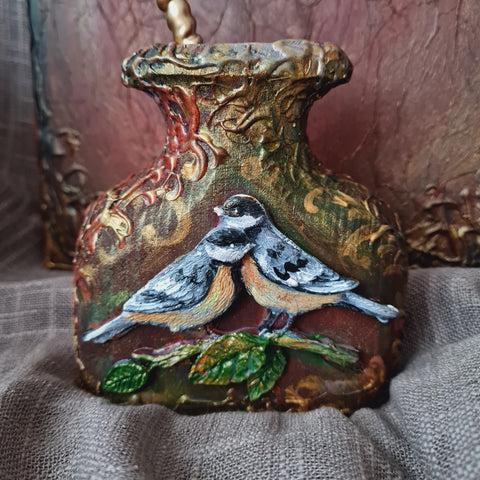 Personalized 3D Sculpted Wedding Guest Book – Enchanted Forest & Lovebirds Rustic Keepsake