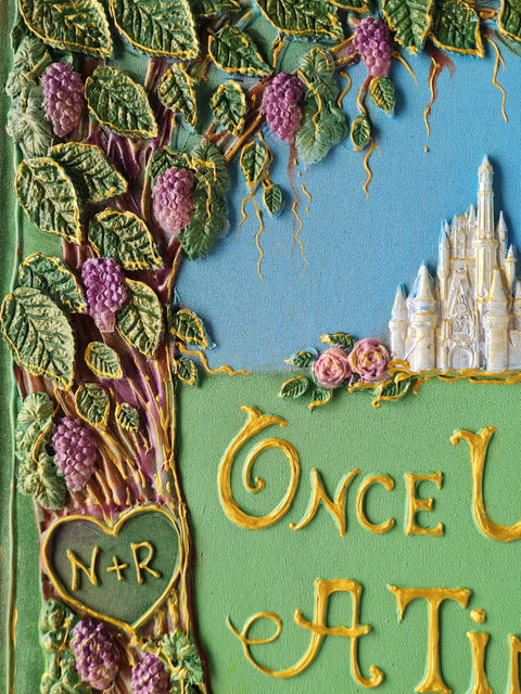 Personalized Photo Album & Fairytale Wedding Guest Book – Once Upon A Time Castle Memory Book