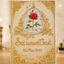 Custom Fairytale Wedding Guest Book with Enchanted Rose