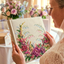 Handmade 3D Embroidered Floral Photo Album – Luxury Wedding & Family Keepsake