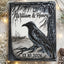 Handmade 3D sculpted raven wedding guest book personalized with names and date