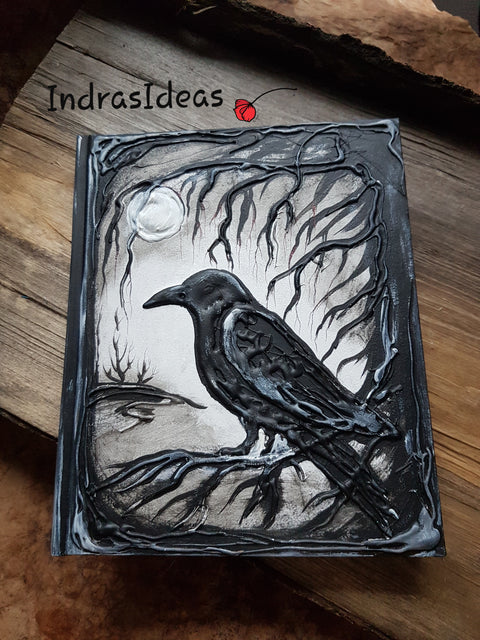 Black raven book, Magic  journal, Book of Shadow.