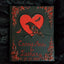 Black crow in red heart, a bat. Black heart guest book. S book and set.